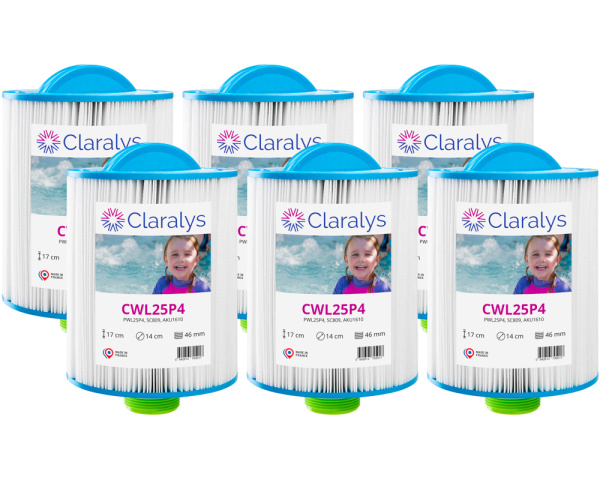 Box of 6 Claralys CWL25P4 filters - Haga clic para ampliar
