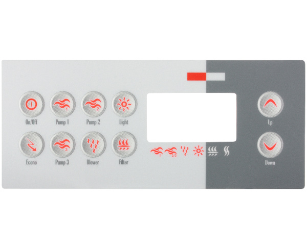 Membrana Gecko TSC-8 de 10 teclas - Haga clic para ampliar