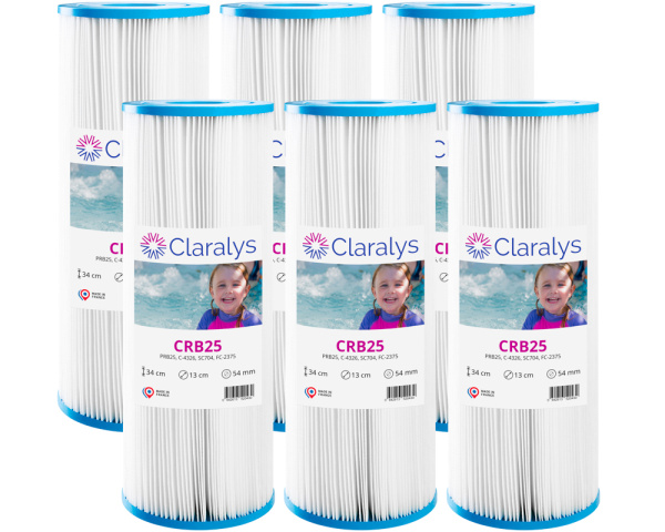Box of 6 Claralys CRB25 filters - Click to enlarge