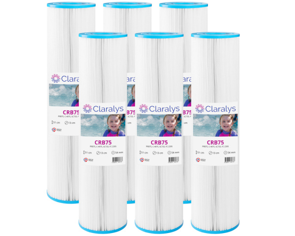 Box of 6 Claralys CRB75 filters - Click to enlarge