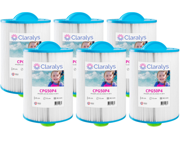 Box of 6 Claralys CPG50P4 filters - Click to enlarge