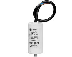 15F capacitor with wires