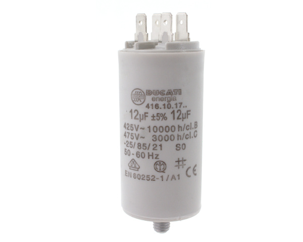 12F capacitor with spade connectors - Click to enlarge